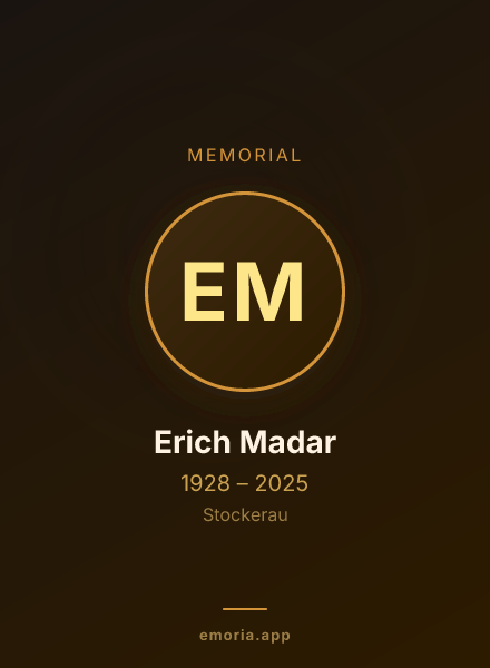 Memorial portrait of Erich Madar