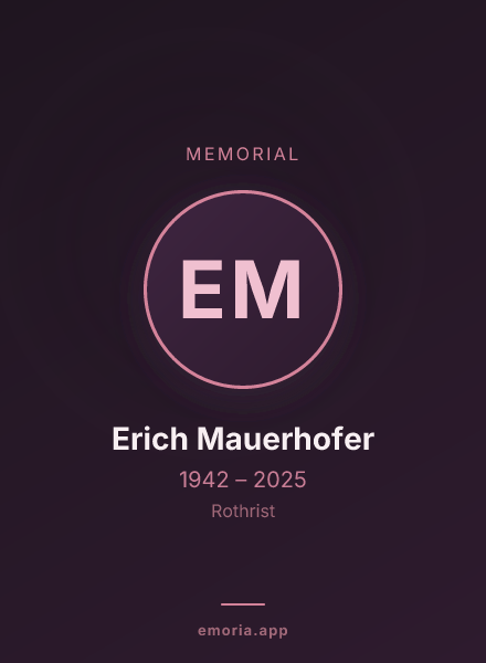 Memorial portrait of Erich Mauerhofer