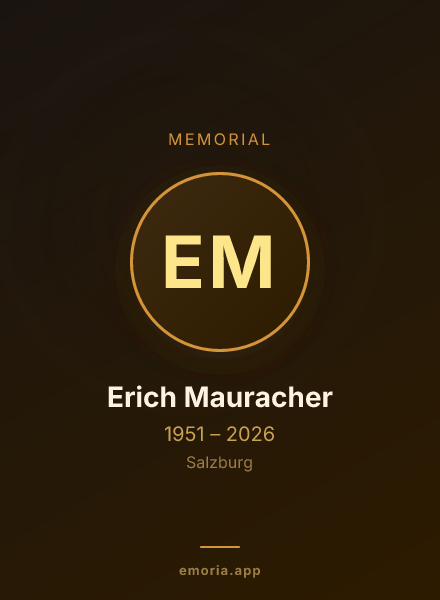 Memorial portrait of Erich Mauracher