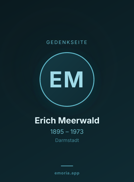 Gedenkportrait von Erich Meerwald