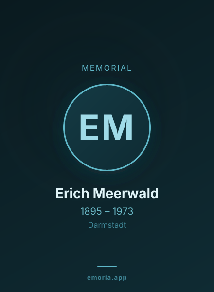 Memorial portrait of Erich Meerwald