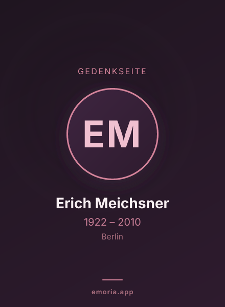Gedenkportrait von Erich Meichsner