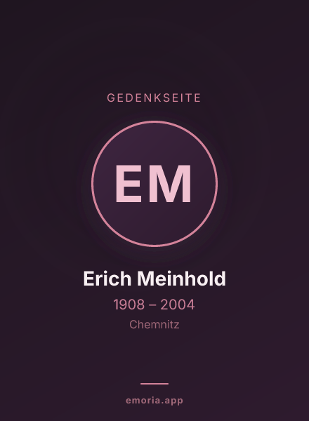 Gedenkportrait von Erich Meinhold
