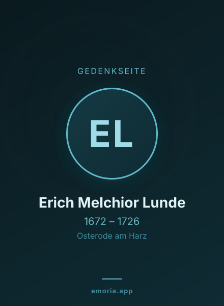 Gedenkportrait von Erich Melchior Lunde