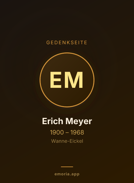 Gedenkportrait von Erich Meyer