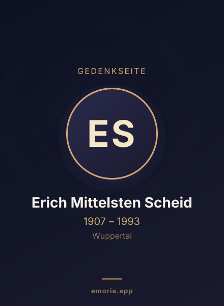 Gedenkportrait von Erich Mittelsten Scheid