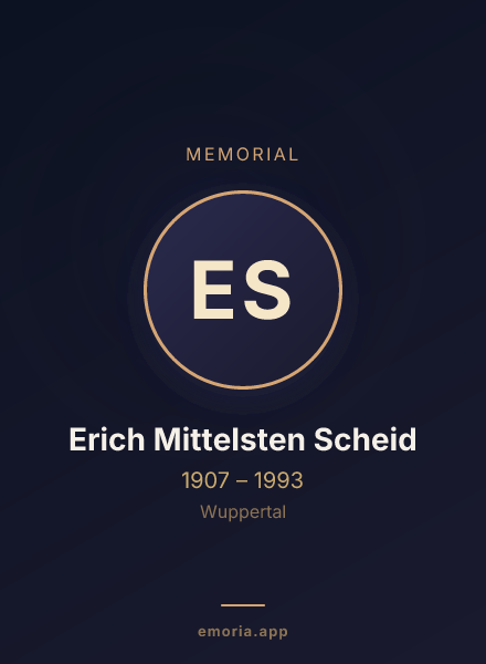 Memorial portrait of Erich Mittelsten Scheid