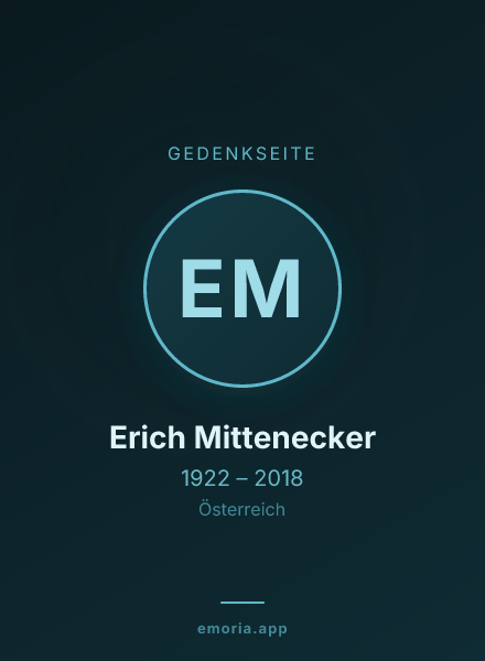 Gedenkportrait von Erich Mittenecker