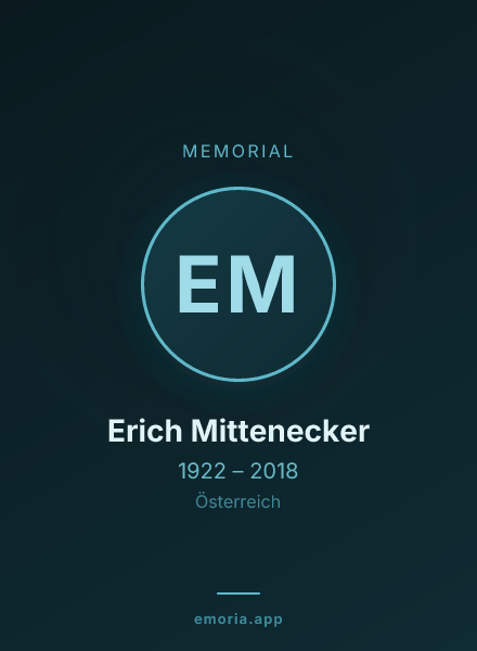 Memorial portrait of Erich Mittenecker
