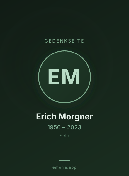 Gedenkportrait von Erich Morgner