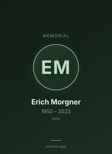 Memorial portrait of Erich Morgner