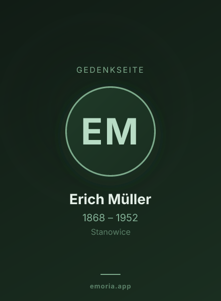 Gedenkportrait von Erich Müller