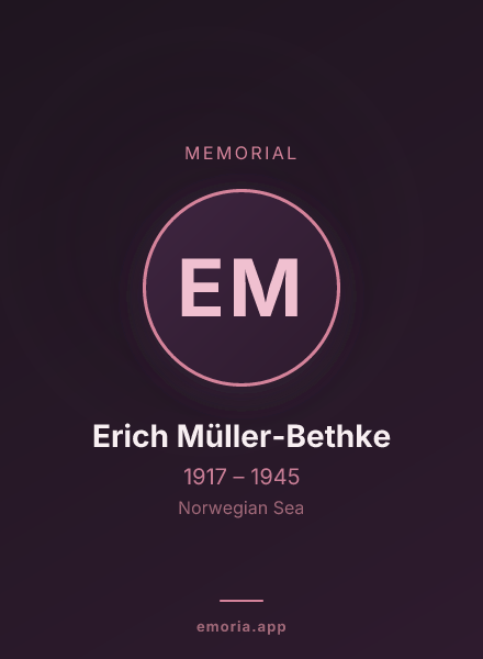 Memorial portrait of Erich Müller-Bethke