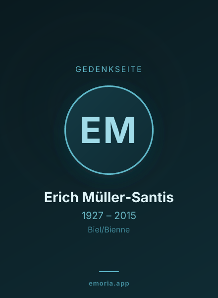 Gedenkportrait von Erich Müller-Santis