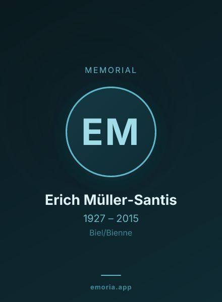 Memorial portrait of Erich Müller-Santis