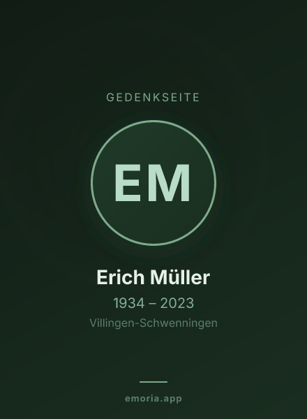 Gedenkportrait von Erich Müller