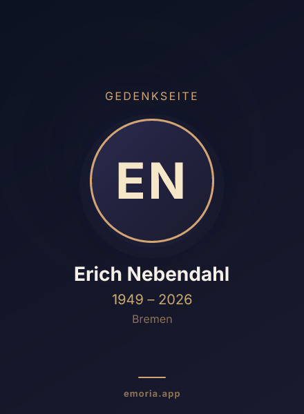 Gedenkportrait von Erich Nebendahl