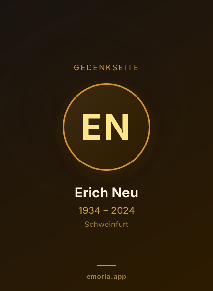 Gedenkportrait von Erich Neu