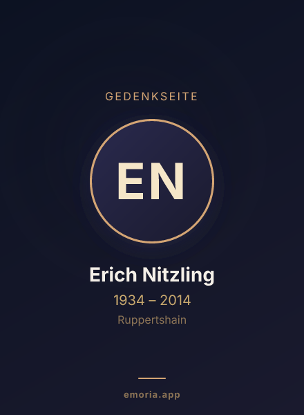 Gedenkportrait von Erich Nitzling