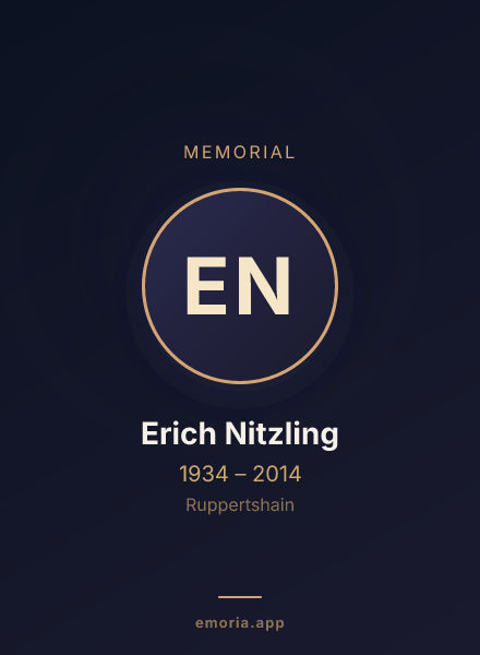 Memorial portrait of Erich Nitzling