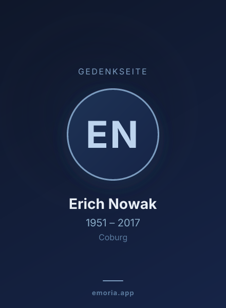 Gedenkportrait von Erich Nowak