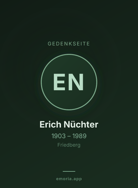 Gedenkportrait von Erich Nüchter