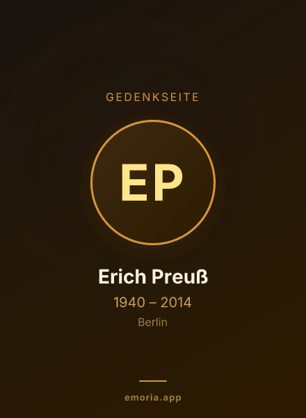 Gedenkportrait von Erich Preuß