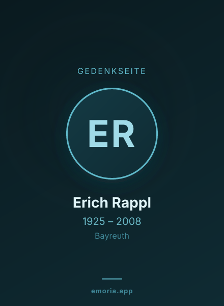 Gedenkportrait von Erich Rappl