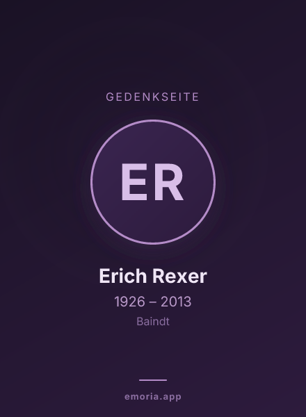 Gedenkportrait von Erich Rexer