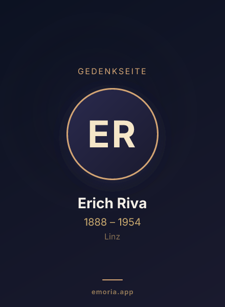 Gedenkportrait von Erich Riva
