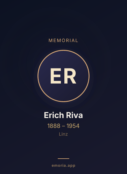 Memorial portrait of Erich Riva