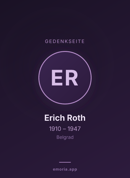 Gedenkportrait von Erich Roth