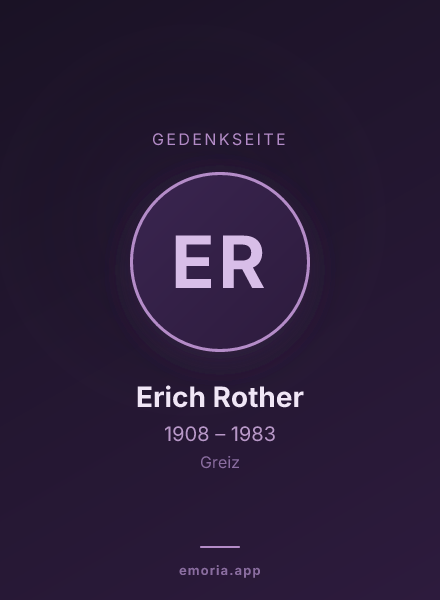 Gedenkportrait von Erich Rother