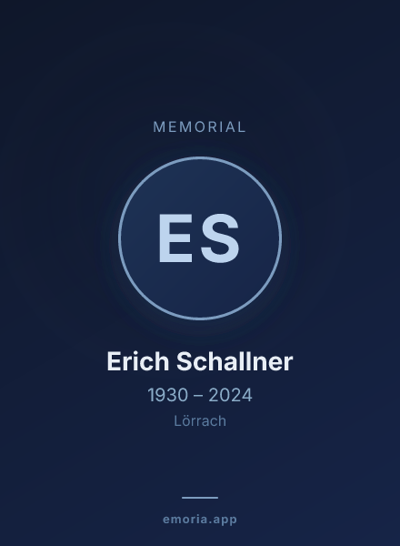 Memorial portrait of Erich Schallner