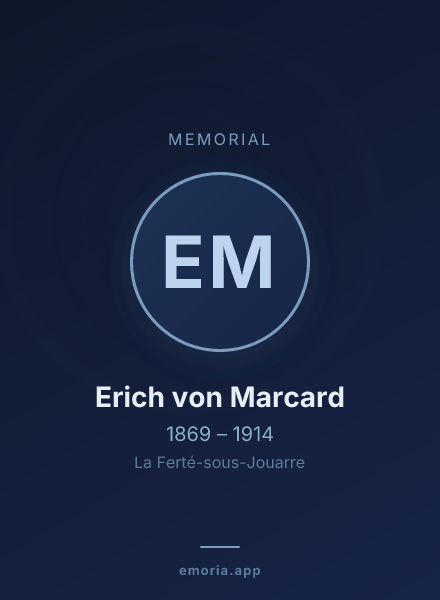 Memorial portrait of Erich von Marcard