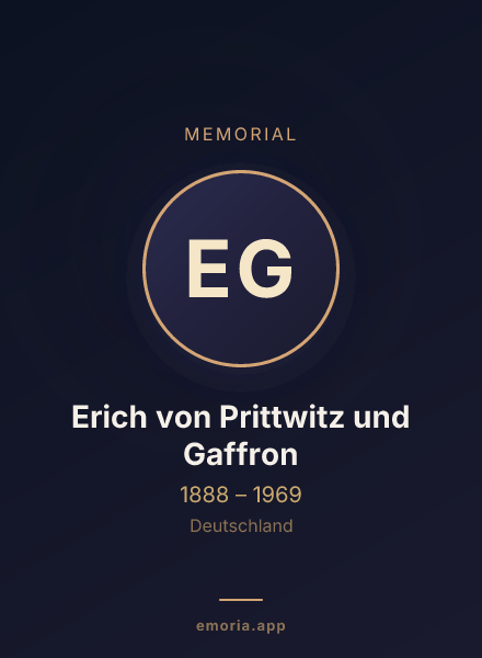 Memorial portrait of Erich von Prittwitz und Gaffron