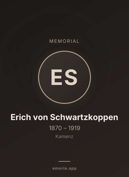Memorial portrait of Erich von Schwartzkoppen