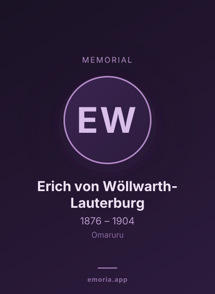 Memorial portrait of Erich von Wöllwarth-Lauterburg