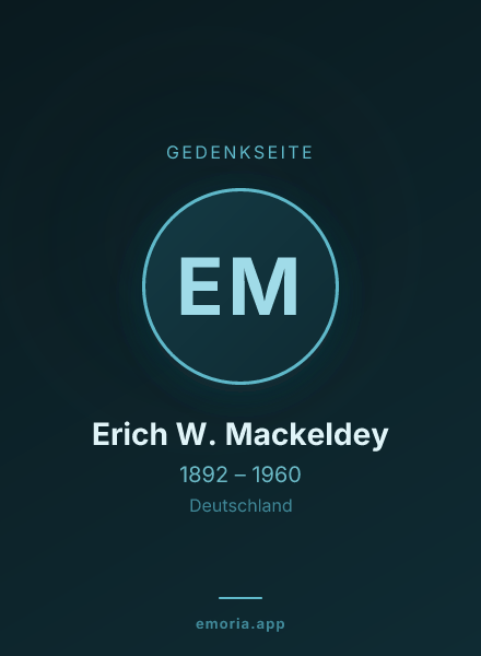 Gedenkportrait von Erich W. Mackeldey