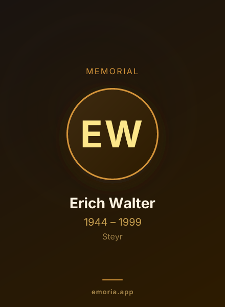 Memorial portrait of Erich Walter