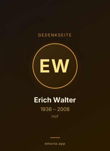 Gedenkportrait von Erich Walter