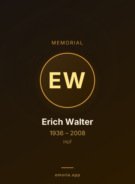 Memorial portrait of Erich Walter