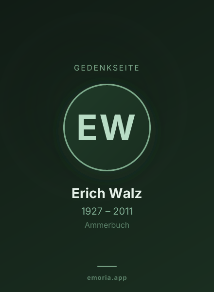 Gedenkportrait von Erich Walz
