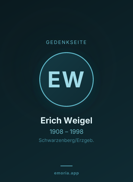Gedenkportrait von Erich Weigel