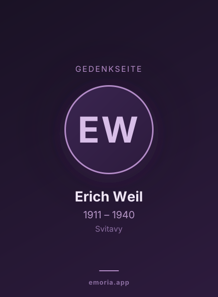 Gedenkportrait von Erich Weil