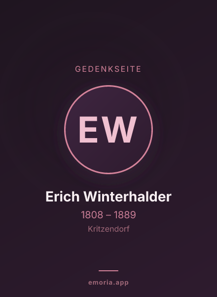 Gedenkportrait von Erich Winterhalder