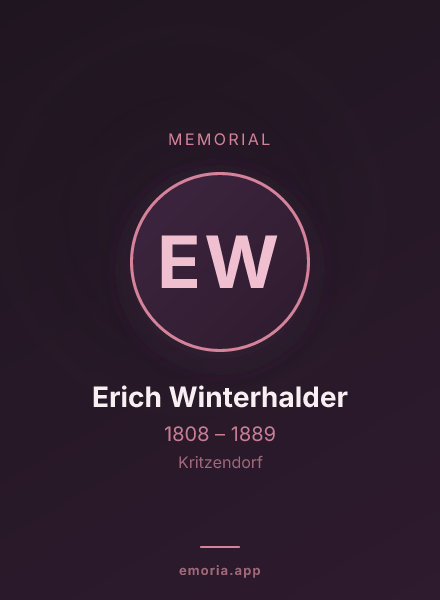 Memorial portrait of Erich Winterhalder
