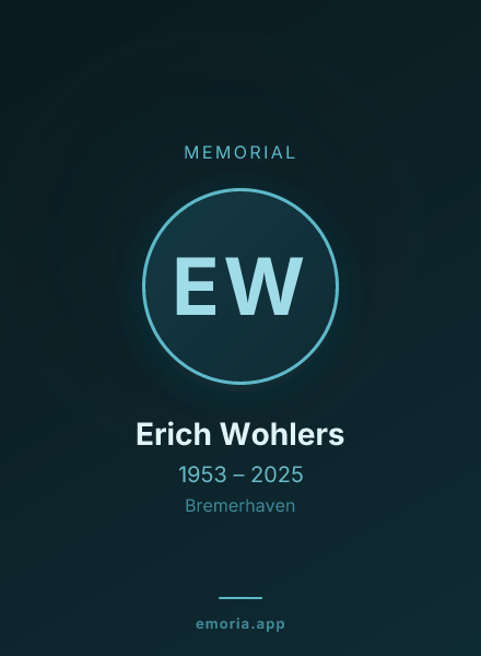 Memorial portrait of Erich Wohlers
