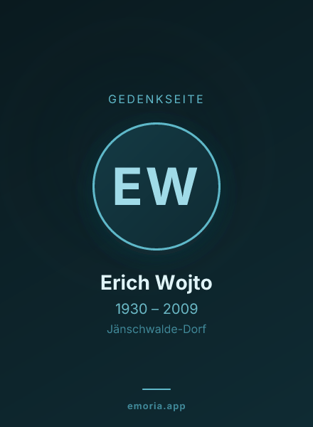 Gedenkportrait von Erich Wojto