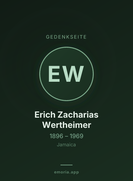 Gedenkportrait von Erich Zacharias Wertheimer